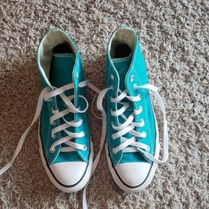 Teal HiTop Converse